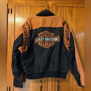 Men’s Harley Davidson black orange jacket size XL